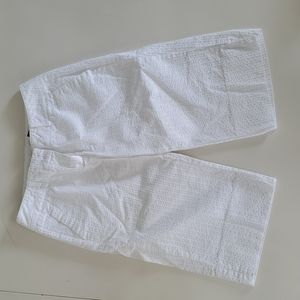 Size 2 New York & Co white/striped dress bermuda shorts